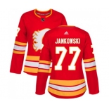 Women Calgary Flames #77 Mark Jankowski Authentic Red Alternate Hockey Jersey