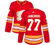 Women Calgary Flames #77 Mark Jankowski Authentic Red Alternate Hockey Jersey