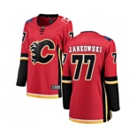 Women Calgary Flames #77 Mark Jankowski Authentic Red Home Fanatics Branded Breakaway Hockey Jersey