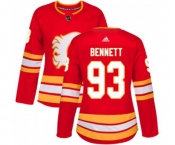 Women Calgary Flames #93 Sam Bennett Authentic Red Alternate Hockey Jersey