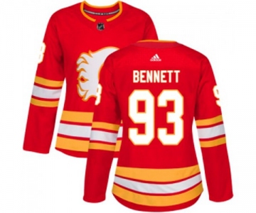 Women Calgary Flames #93 Sam Bennett Authentic Red Alternate Hockey Jersey