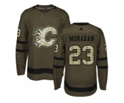 Youth Adidas Calgary Flames #23 Sean Monahan Green Salute to Service Stitched NHL Jersey