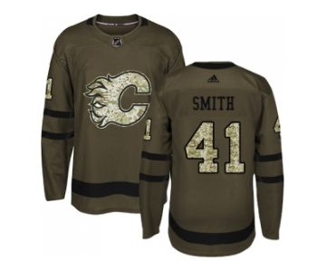 Youth Adidas Calgary Flames #41 Mike Smith Green Salute to Service Stitched NHL Jersey