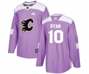 Youth Calgary Flames #10 Derek Ryan Authentic Purple Fights Cancer Practice Hockey Jersey