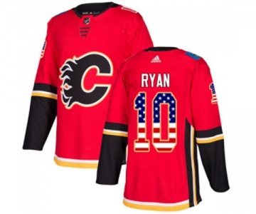 Youth Calgary Flames #10 Derek Ryan Authentic Red USA Flag Fashion Hockey Jersey