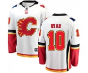 Youth Calgary Flames #10 Derek Ryan Authentic White Away Fanatics Branded Breakaway Hockey Jersey