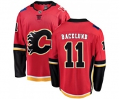 Youth Calgary Flames #11 Mikael Backlund Fanatics Branded Red Home Breakaway Hockey Jersey