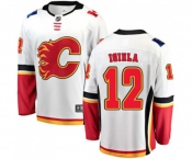 Youth Calgary Flames #12 Jarome Iginla Fanatics Branded White Away Breakaway Hockey Jersey