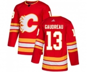 Youth Calgary Flames #13 Johnny Gaudreau Authentic Red Alternate Hockey Jersey