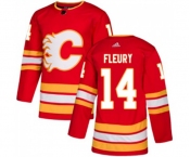 Youth Calgary Flames #14 Theoren Fleury Authentic Red Alternate Hockey Jersey