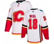 Youth Calgary Flames #18 James Neal Authentic White Away Hockey Jersey