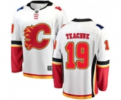 Youth Calgary Flames #19 Matthew Tkachuk Fanatics Branded White Away Breakaway Hockey Jersey