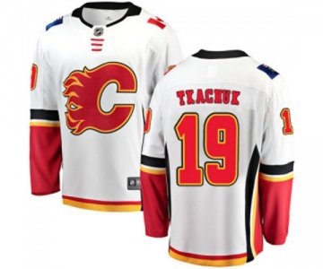 Youth Calgary Flames #19 Matthew Tkachuk Fanatics Branded White Away Breakaway Hockey Jersey