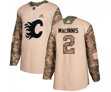 Youth Calgary Flames #2 Al MacInnis Authentic Camo Veterans Day Practice Hockey Jersey