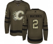 Youth Calgary Flames #2 Al MacInnis Authentic Green Salute to Service Hockey Jersey