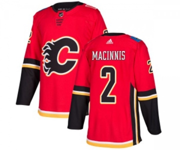 Youth Calgary Flames #2 Al MacInnis Authentic Red Home Hockey Jersey