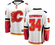 Youth Calgary Flames #34 Miikka Kiprusoff Fanatics Branded White Away Breakaway Hockey Jersey