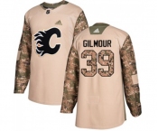 Youth Calgary Flames #39 Doug Gilmour Authentic Camo Veterans Day Practice Hockey Jersey