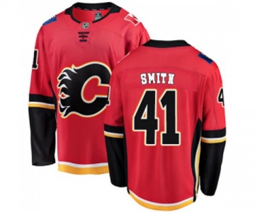 Youth Calgary Flames #41 Mike Smith Fanatics Branded Red Home Breakaway Hockey Jersey