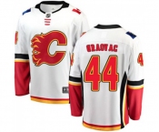 Youth Calgary Flames #44 Tyler Graovac Authentic White Away Fanatics Branded Breakaway Hockey Jersey