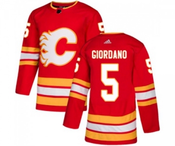 Youth Calgary Flames #5 Mark Giordano Authentic Red Alternate Hockey Jersey