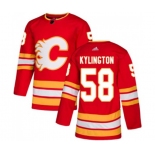 Youth Calgary Flames #58 Oliver Kylington Authentic Red Alternate Hockey Jersey