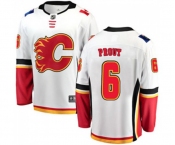 Youth Calgary Flames #6 Dalton Prout Authentic White Away Fanatics Branded Breakaway Hockey Jersey