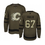 Youth Calgary Flames #67 Michael Frolik Authentic Green Salute to Service Hockey Jersey