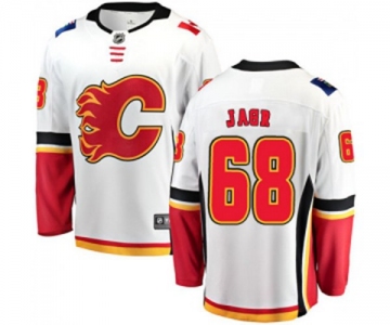 Youth Calgary Flames #68 Jaromir Jagr Fanatics Branded White Away Breakaway Hockey Jersey