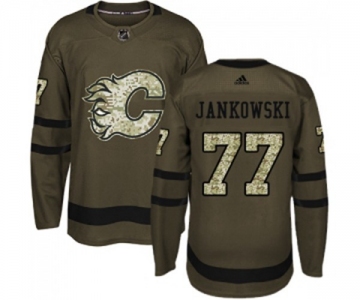 Youth Calgary Flames #77 Mark Jankowski Authentic Green Salute to Service Hockey Jersey