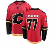 Youth Calgary Flames #77 Mark Jankowski Authentic Red Home Fanatics Branded Breakaway Hockey Jersey