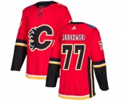 Youth Calgary Flames #77 Mark Jankowski Authentic Red Home Hockey Jersey