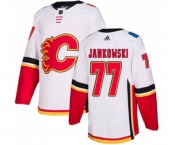 Youth Calgary Flames #77 Mark Jankowski Authentic White Away Hockey Jersey