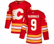 Youth Calgary Flames #9 Lanny McDonald Authentic Red Alternate Hockey Jersey