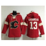 Calgary Flames #13 Johnny Gaudreau Red Pullover NHL Hoodie