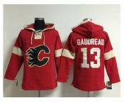 Calgary Flames #13 Johnny Gaudreau Red Pullover NHL Hoodie