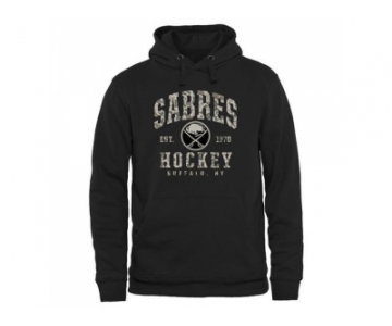 Men's Buffalo Sabres Black Camo Stack Pullover Hoodie