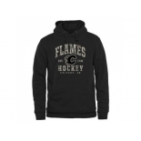 Men's Calgary Flames Black Camo Stack Pullover Hoodie