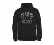 Men's Calgary Flames Black Camo Stack Pullover Hoodie