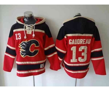 nhl jerseys calgary flames #13 gaudreau red[pullover hooded sweatshirt][gaudreau]