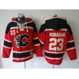 nhl jerseys calgary flames #23 monahan red[pullover hooded sweatshirt]