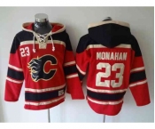 nhl jerseys calgary flames #23 monahan red[pullover hooded sweatshirt]