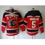 nhl jerseys calgary flames #5 giordano red[pullover hooded sweatshirt C]