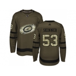 Adidas Carolina Hurricanes #53 Jeff Skinner Green Salute to Service Stitched NHL Jersey