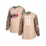 Men Adidas Carolina Hurricanes #11 Jordan Staal Camo Authentic 2017 Veterans Day Stitched NHL Jersey