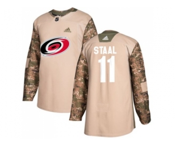 Men Adidas Carolina Hurricanes #11 Jordan Staal Camo Authentic 2017 Veterans Day Stitched NHL Jersey