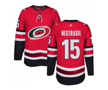 Men Adidas Carolina Hurricanes #15 Andrej Nestrasil Authentic Red Home NHL Jersey