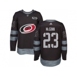 Men Adidas Carolina Hurricanes #23 Brock McGinn Black 1917-2017 100th Anniversary Stitched NHL Jersey