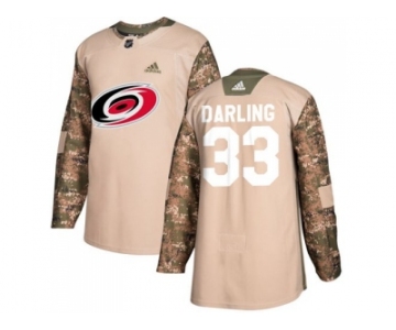 Men Adidas Carolina Hurricanes #33 Scott Darling Camo Authentic 2017 Veterans Day Stitched NHL Jersey