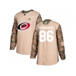 Men Adidas Carolina Hurricanes #86 Teuvo Teravainen Camo Authentic 2017 Veterans Day Stitched NHL Jersey